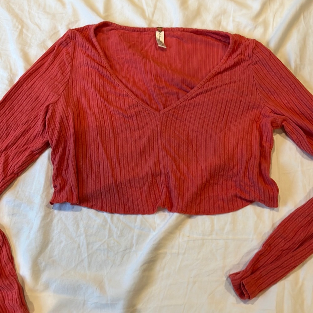 LA Hearts by Pacsun Cropped Long-sleeve Tee